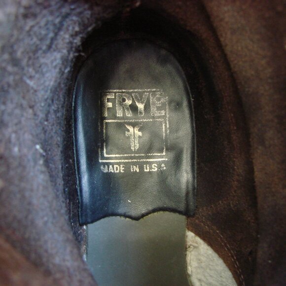 Frye Brown Leather Engineer Boot Booties Harness Moto Grunge Buckle Strap Size 8 - Picture 15 of 16